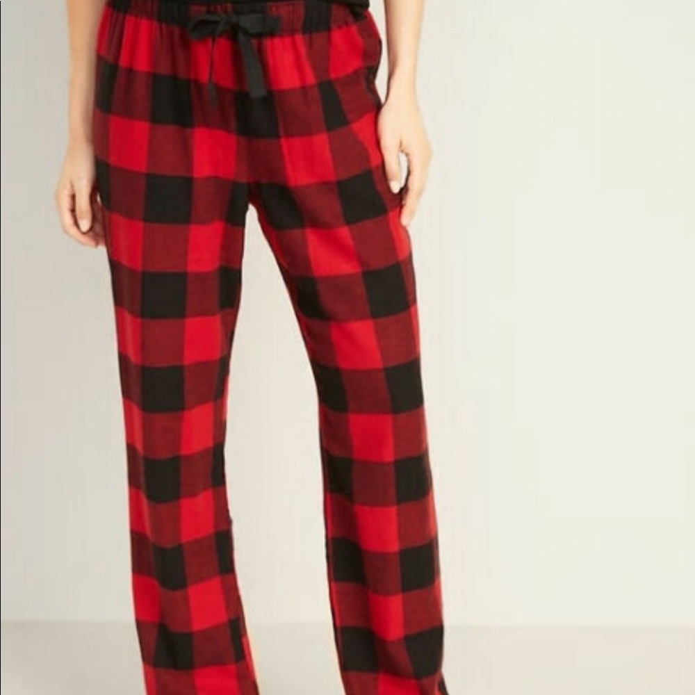 Old navy plaid fleece pajama pants